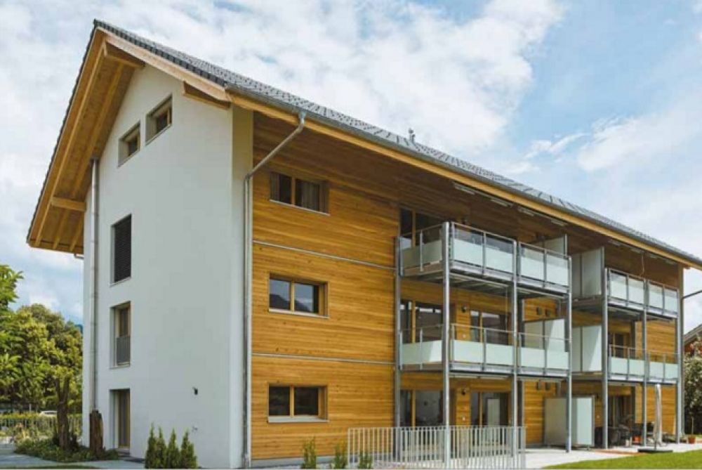 Ein Sechsfamilienhaus aus einheimischem Holz - WAiSCH